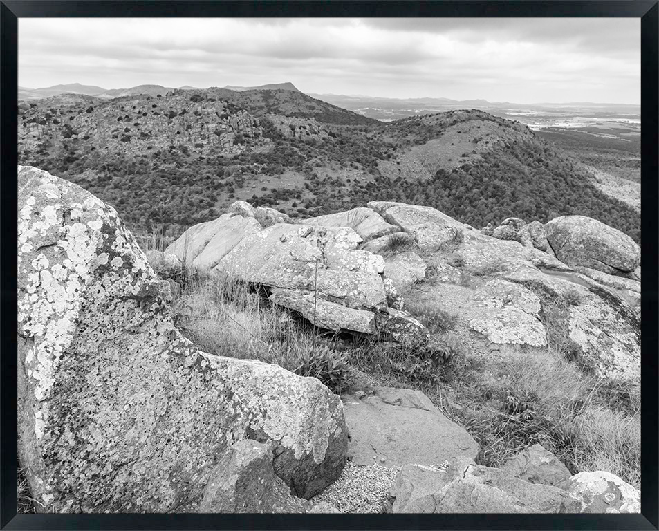 USA, Oklahoma, Wichita Mountains National Wildlife Refuge. Lichen on rocks atop Mt. Scott.